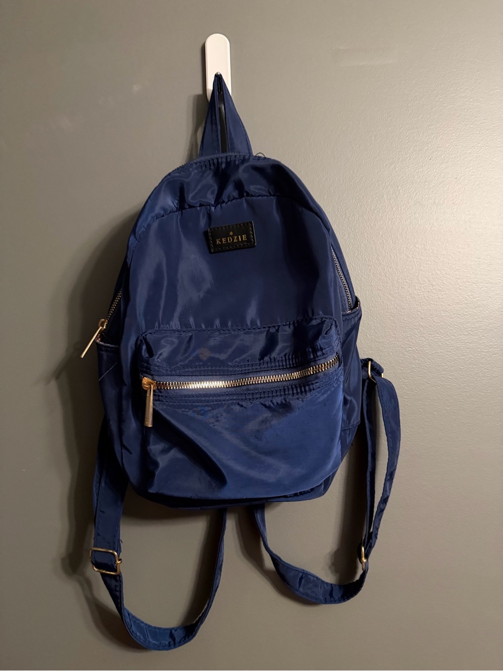 Kedzie Navy Lightweight Nylon Mini Backpack